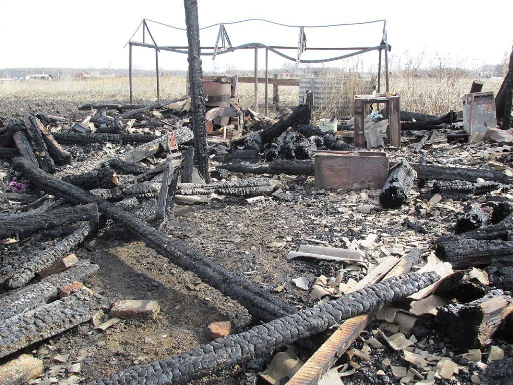 Пожар в селе Таушканское