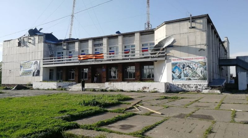 Дом культуры села Рудянское после урагана