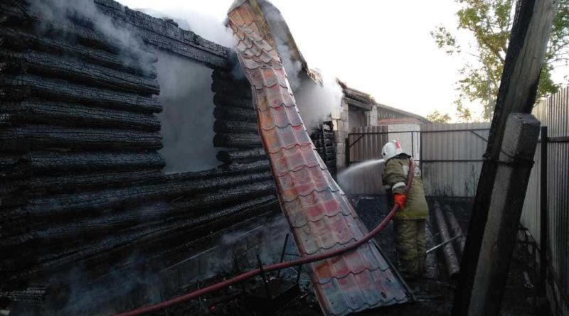 Пожар в селе Таушканском