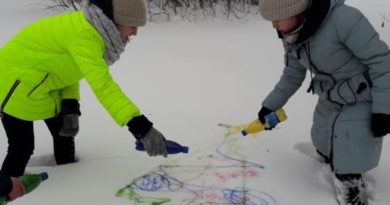 Рисование на снегу