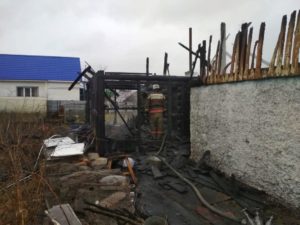 Пожар в деревне Брусяны