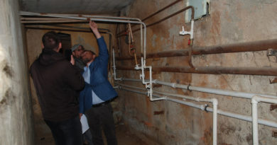 Проверка ремонта в подвале дома №33/2 на ул. Юбилейной