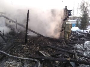 Пожар в селе Курьи на улице Дачная