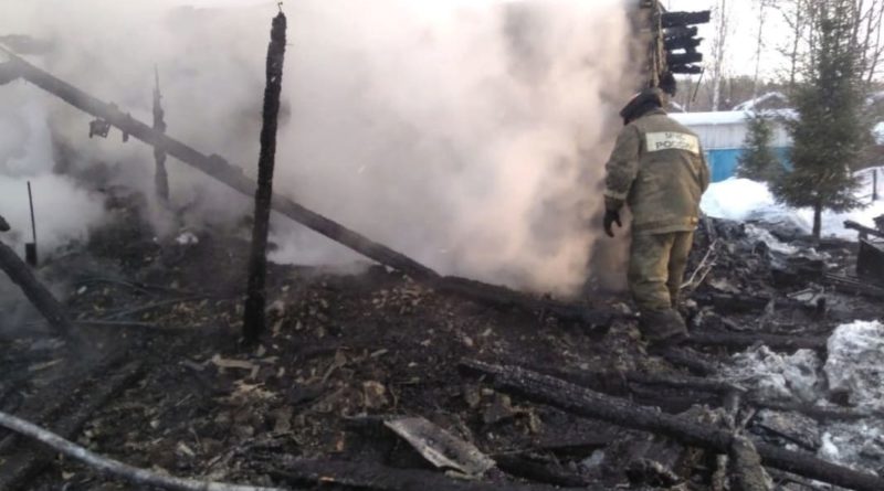 Пожар в селе Курьи на улице Дачная