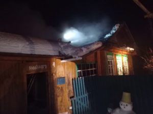 Пожар в д. Шата 21 января 2022 года