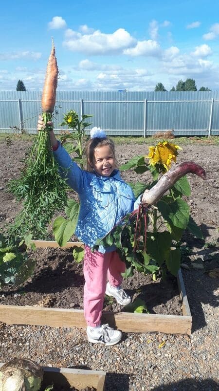 Рудянские овощи-великаны. Елизавета Бахарева, 8 лет.