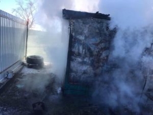 Пожар в деревне Брусяна Сухоложский район