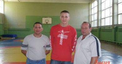 Тренеры по самбо Евгений Красноженов, Андрей Панов, Вячеслав Малых, 2008 г.