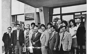 Тимофей Пятенко с гостями из города-побратима Пльзень-Юга (Чехословакия), 1977 г.