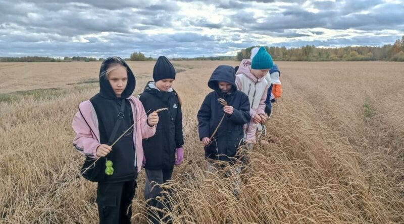 Знаменские школьники на экскурсии в полях совхоза ООО «Победа-1»